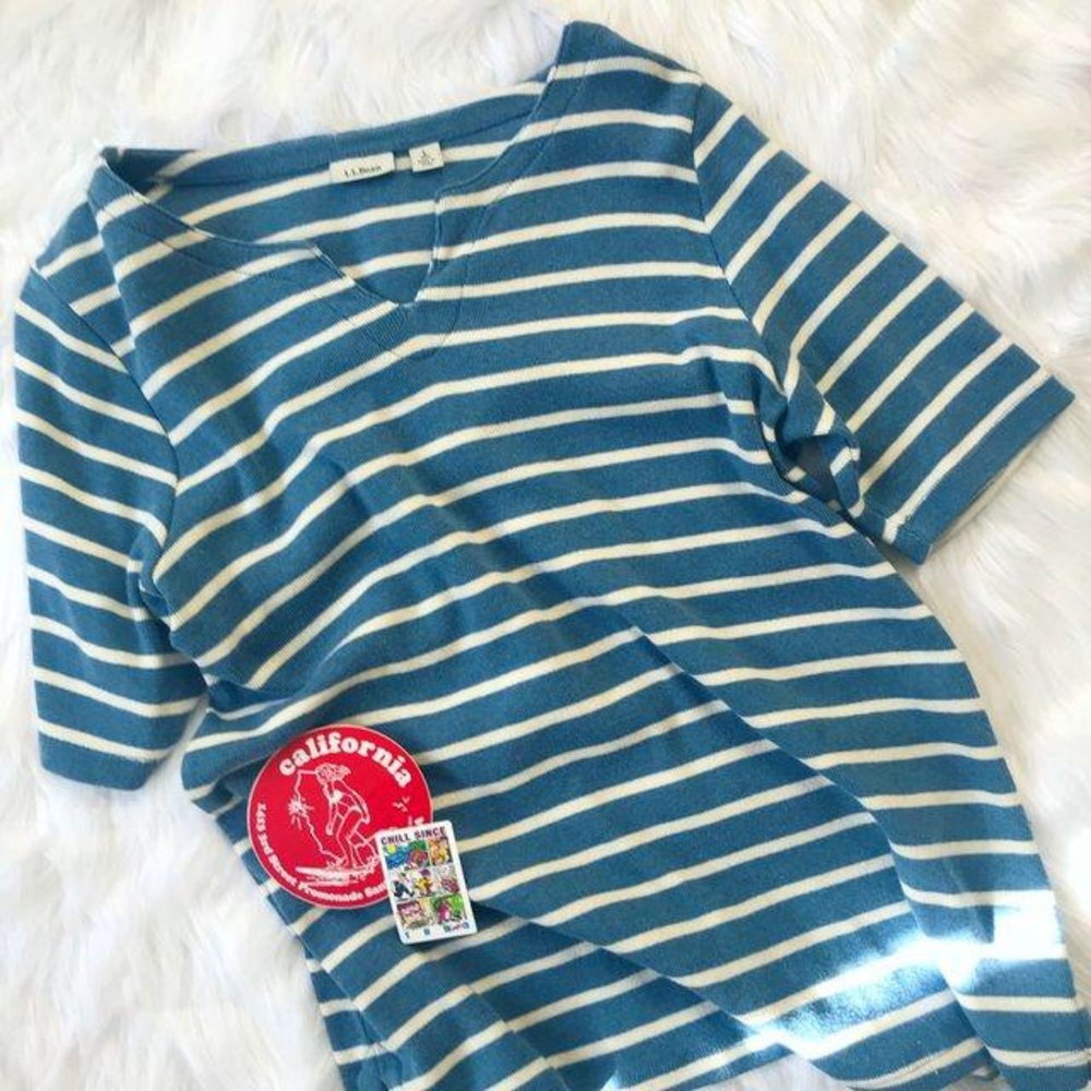 L.L Bean Oversized Stripe Top